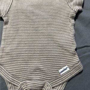 Gerber Gray Striped Baby Bodysuit